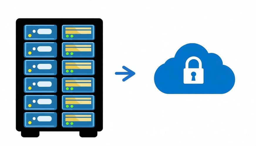 A comparison image of a cloud icon and a tradition